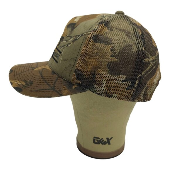 Peoples Bank Embroidered Camo Mesh Snapback Cap Trucker Hunter Baseball Hat - Picture 10 of 13